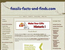 Tablet Screenshot of fossils-facts-and-finds.com